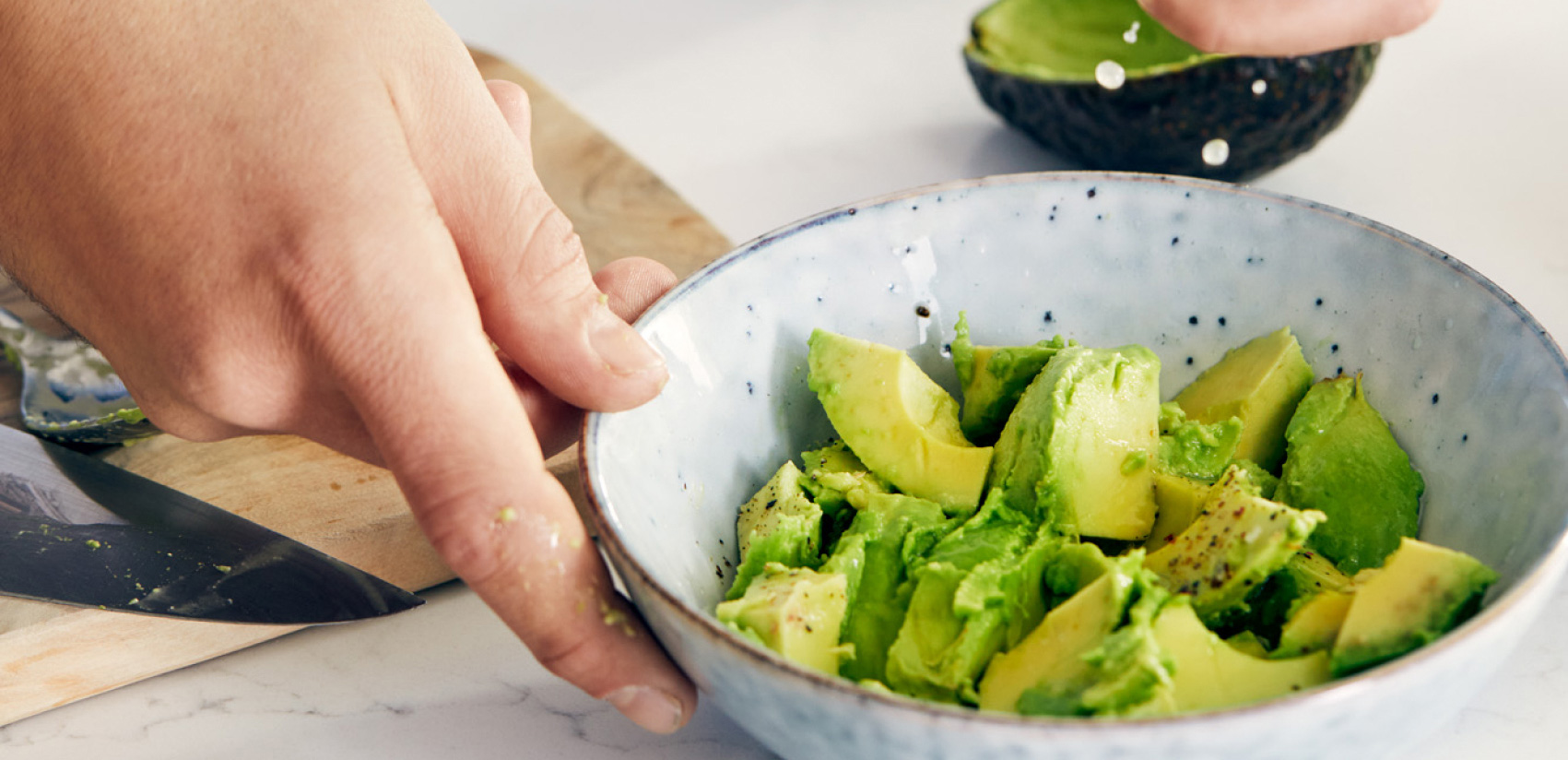woman with avacado