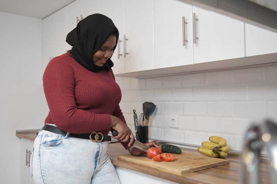 Patient preparing Healthy Meal