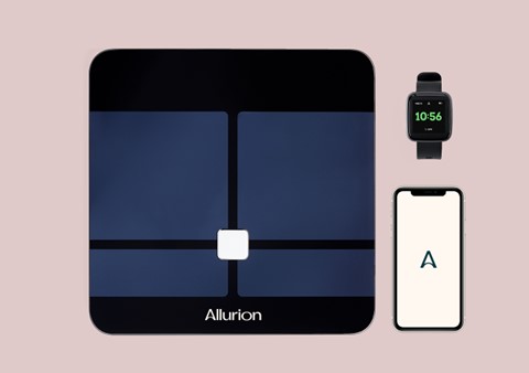 Balance connectée Allurion, App Allurion et montre connectée Allurion pour suivre votre perte de poids