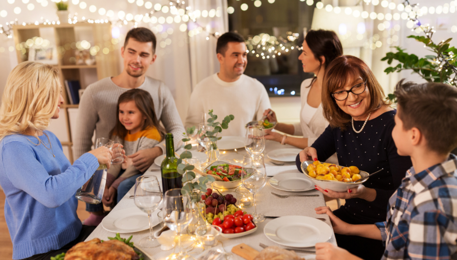 Family enjoying Christmas