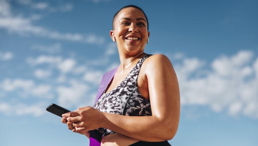 body positive woman working out