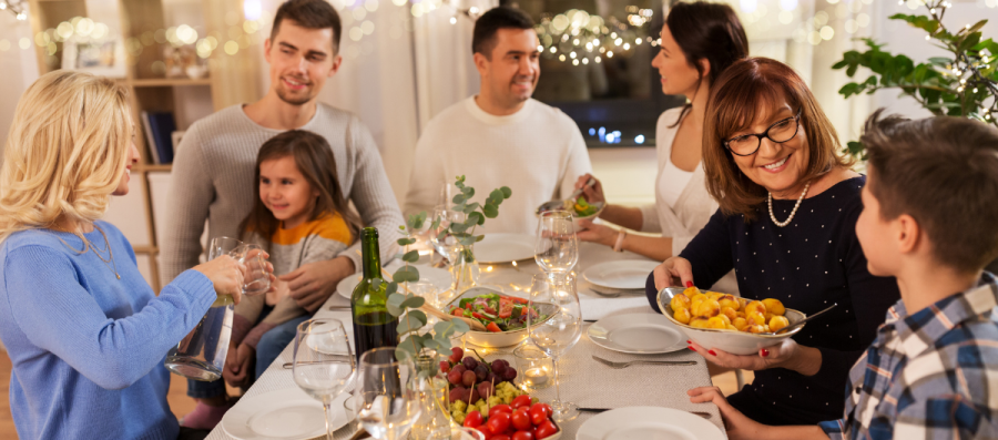 Family enjoying Christmas